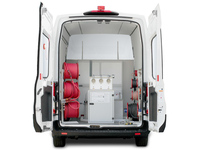ETL-10M installed in a van (high-voltage compartment open)